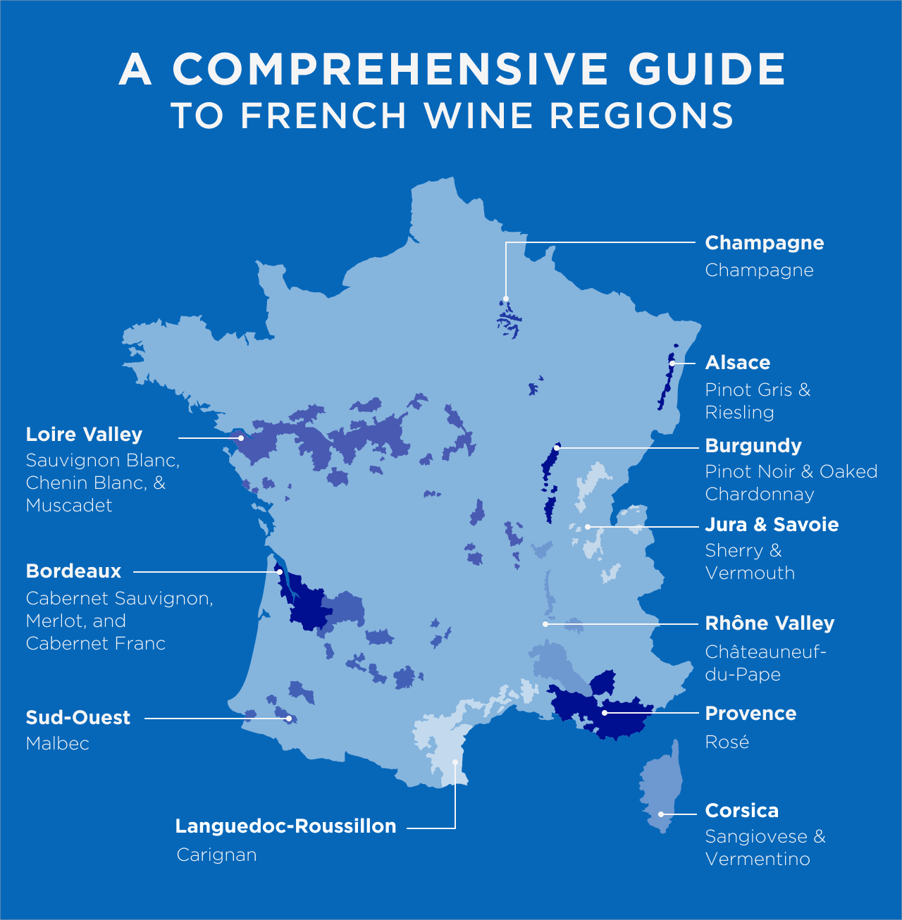 A Comprehensive Guide to French Wine Regions Infographic