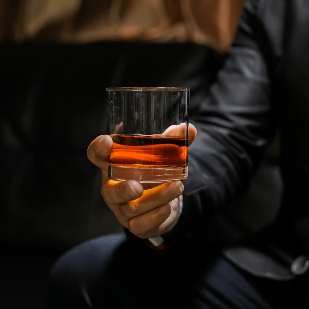 Whiskey in a rocks glass | DRINKS