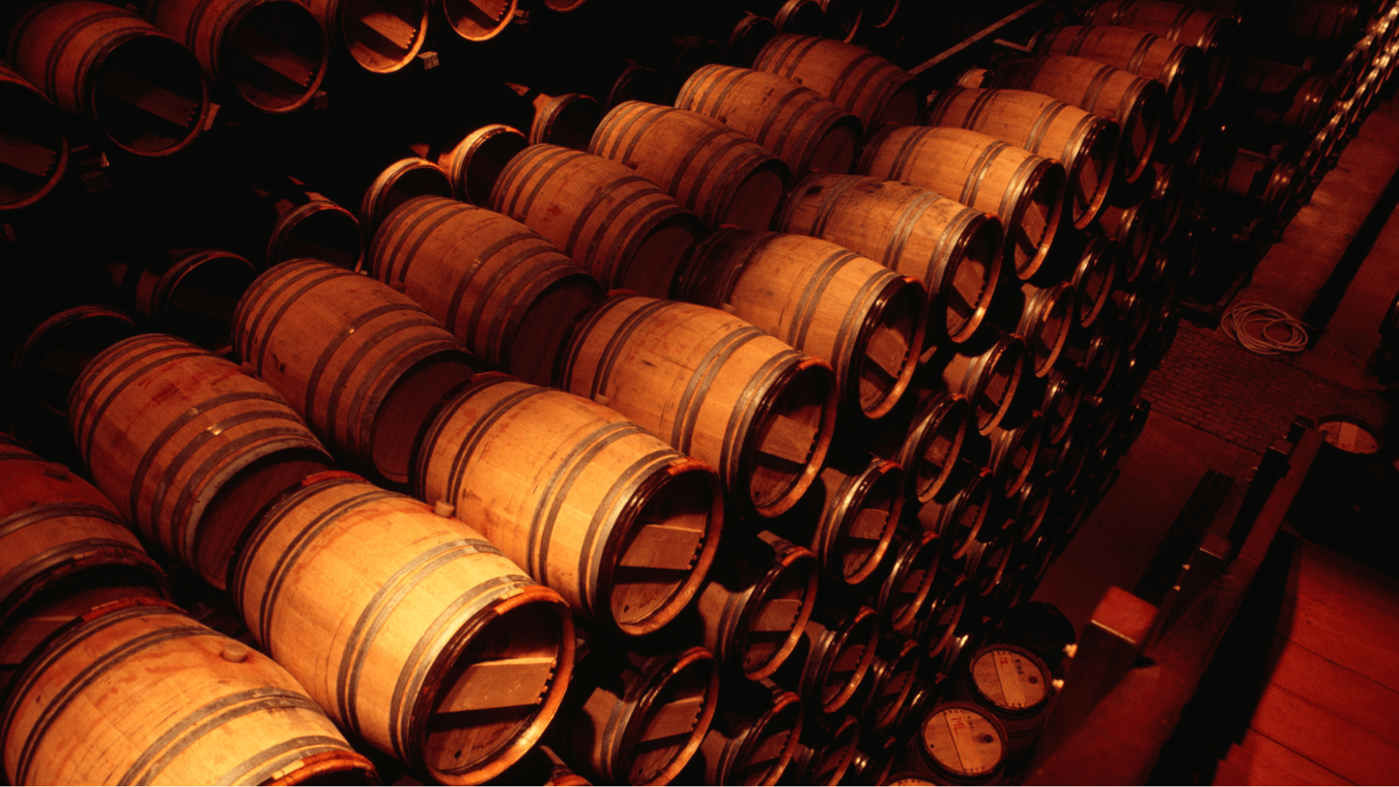 French oak wine barrels